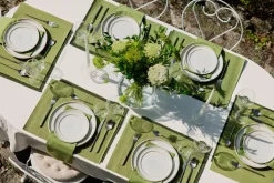 Uni placemat 35x46 cm 4-pack, Donker olijf groen