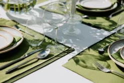 Uni placemat 35x46 cm 4-pack, Donker olijf groen