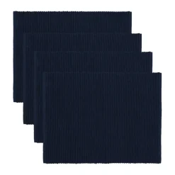 Uni placemat 35x46 cm 4-pack, Donker marineblauw
