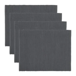 Uni placemat 35x46 cm 4-pack, Granitgrijs