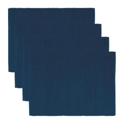 Uni placemat 35x46 cm 4-pack, Indigoblauw