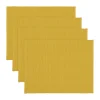 Uni placemat 35x46 cm 4-pack, Mosterdgeel