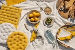 Uni placemat 35x46 cm 4-pack, Mosterdgeel