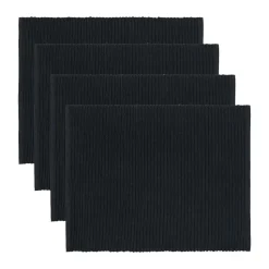 Uni placemat 35x46 cm 4-pack, Zwart
