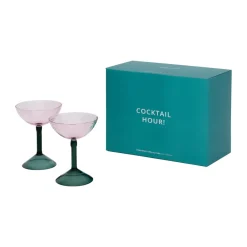 Urban Nature Culture geschenkset coupéglazen 2-pack, Pink