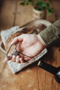 Vale foliesnijder & kurkentrekker 11×6,4×1 cm, Zwart-zilver