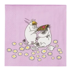 Verliefde Moomin papieren servet 33x33 cm, 20-pack