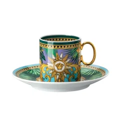 Versace Jungle Animalier espressokopje met schoteltje, Multi