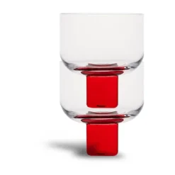 Victoria glas 35 cl 2-pack, Rood-transparant