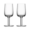 Viva glas op voet 25 cl 2-pack, Transparant