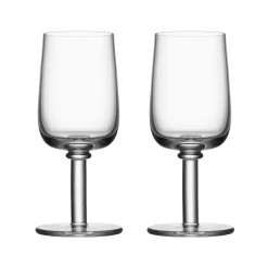 Viva glas op voet 25 cl 2-pack, Transparant