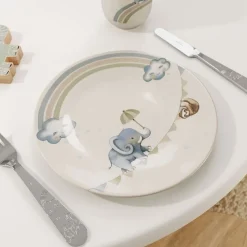 Walk like an Elephant kinderbord Ø21,5 cm, Multi