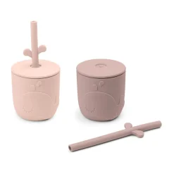 Wally beker met peekaboo rietje 2-pack, Poeder