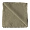 Washed linen servet, Olijf