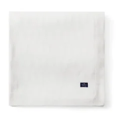 White jacquard cotton tafelkleed 150x250 cm, Wit