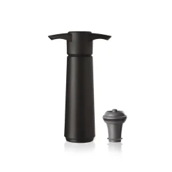 Wijnstopper & vacuümpomp, Zwart