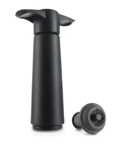 Wijnstopper & vacuümpomp, Zwart