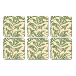Willow Bough glasonderzetter 6-pack, Green