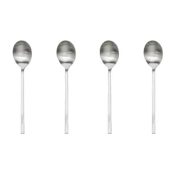Yuka theelepel 4-pack, Brushed Steel