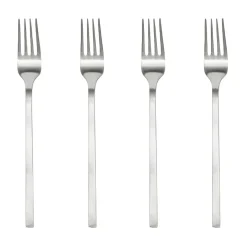 Yuka vork 4-pack, Brushed Steel