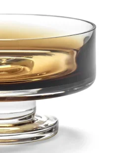 Zuma lage kom op voet M Ø13,6 cm, Amber