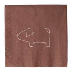 Zweedse varken pappersservet 33x33 cm 20-pack, Rood