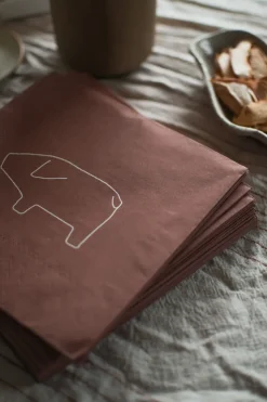 Zweedse varken pappersservet 33x33 cm 20-pack, Rood